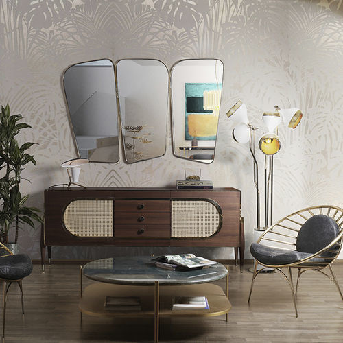 Buffet design - DANDY - Essential Home - en laiton poli / en laiton brossé / en bois massif