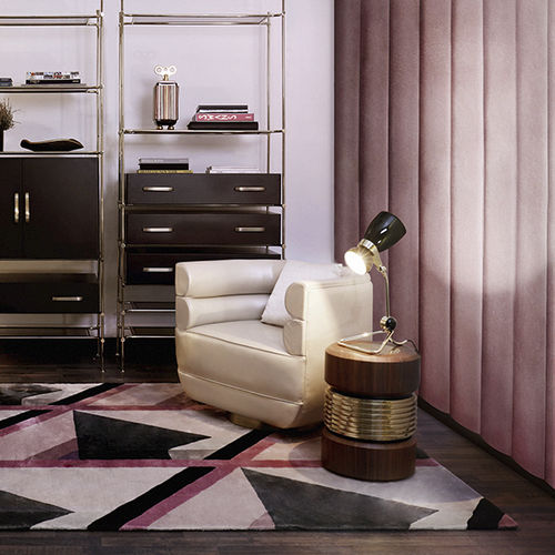 Table d'appoint contemporaine - HOPPMAN - Essential Home - en laiton poli / en laiton brossé / en noyer