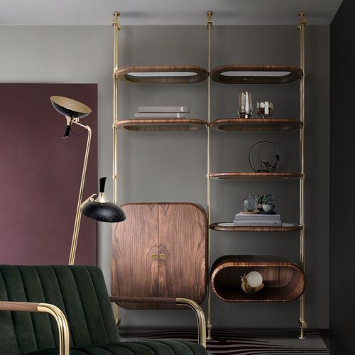 Étagère modulable - MINNELLI - Essential Home - sol plafond / contemporaine / en laiton poli