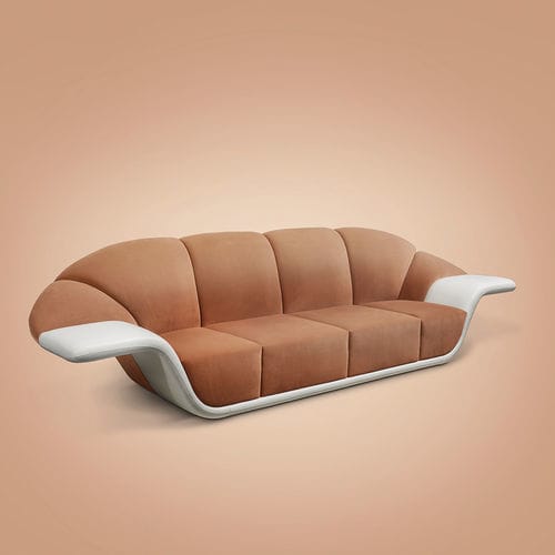 Canapé moderne - KLAUDE  - Essential Home - en velours / en cuir / avec accoudoirs