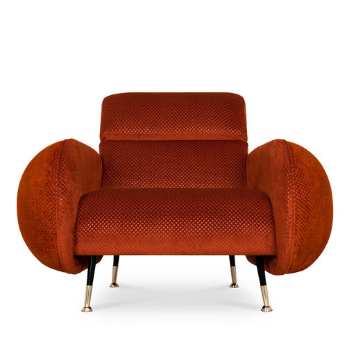 Fauteuil moderne - MARCO - Essential Home - en cuir / en métal / vert