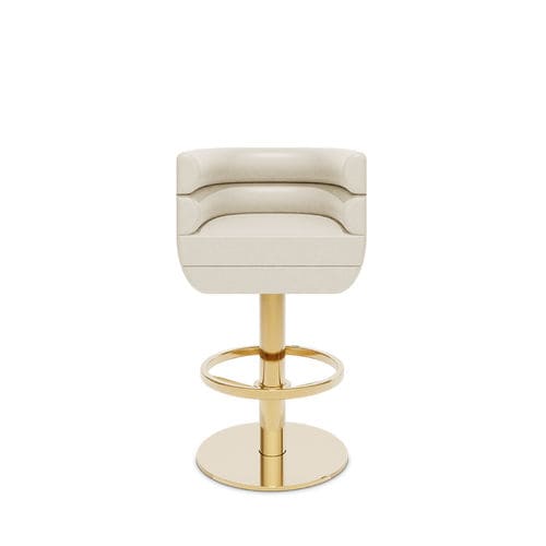 Chaise de bar contemporaine - LOREN - Essential Home - d'intérieur / en cuir / en tissu
