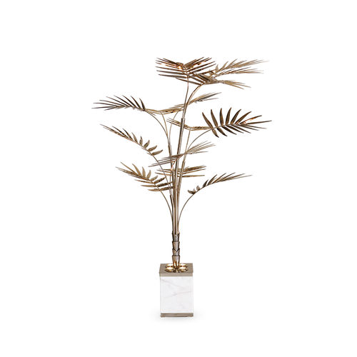 Lampe de sol - IVETE - Essential Home - en laiton / en marbre / en laiton plaqué or