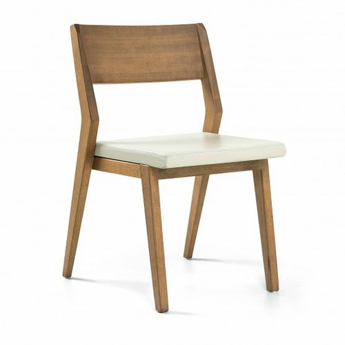 Chaise contemporaine - URCA - Moora - d'intérieur / en cuir / avec piètement en bois