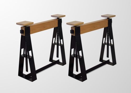 Tréteau contemporain - AÇO - Moora - en métal / en bois
