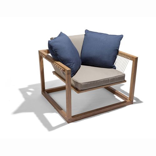 Fauteuil contemporain - DORIVAL - Butzke - en tissu / en bois / avec coussin amovible