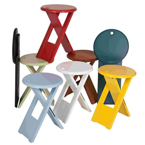 Tabouret contemporain - BANKOTTE - Butzke - en bois / avec piètement en bois / double