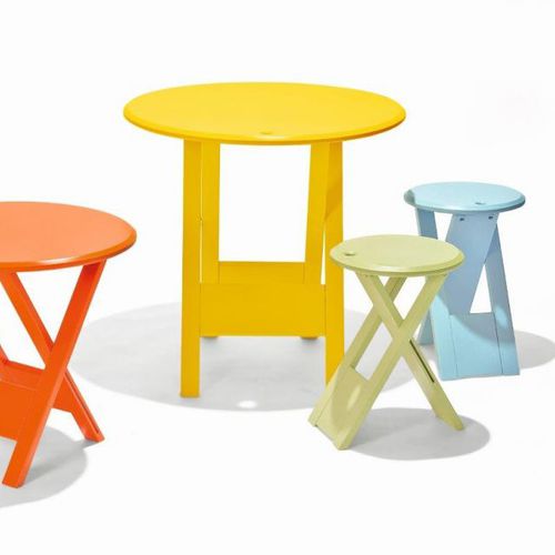 Table contemporaine - MESOTTE - Butzke - en bois / ronde / pliante