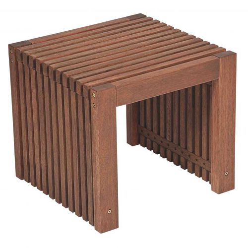Tabouret contemporain - SEM ENCOSTO - Butzke - en bois / d'extérieur