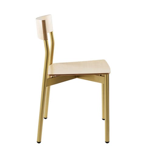 Chaise contemporaine - NAVIA  - Vela Arredamenti - d'intérieur / en fer / avec piètement en bois
