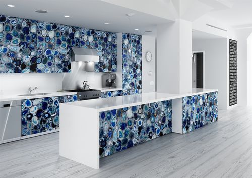 Cuisine d'extérieur - Efesus Stone - moderne / en pierre / avec îlot