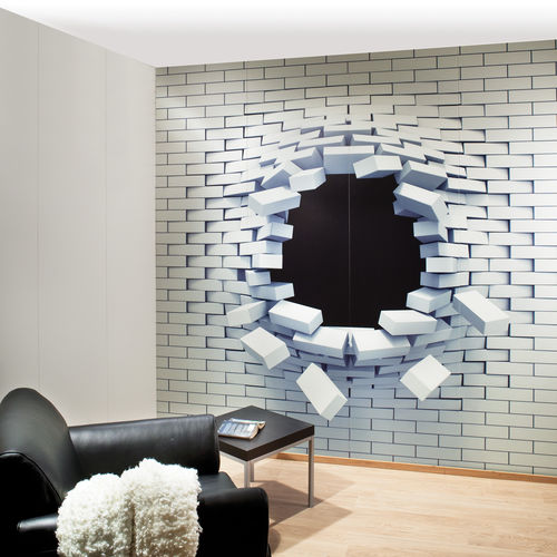 Panneau décoratif de revêtement - HOLE IN WALL - Huntonit - mural / à grande résistance / en fibre de bois