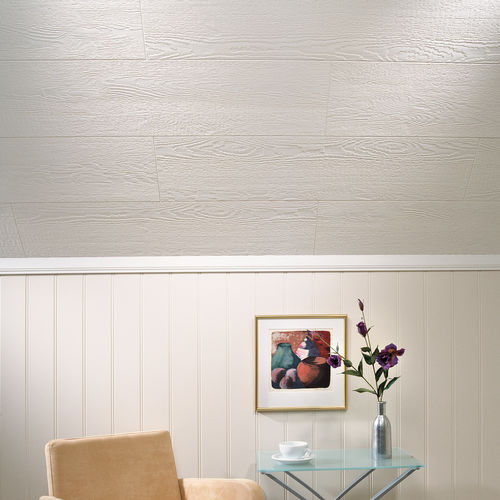 Faux-plafond en bois - PLANKETT - Huntonit - en panneaux / ignifuge / décoratif
