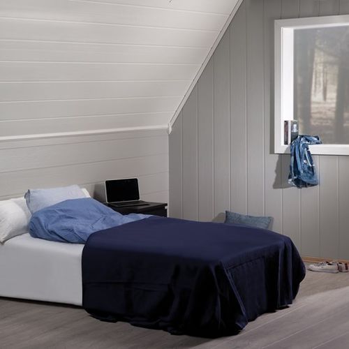 Panneau décoratif de construction - NCS S 2502 Y - Huntonit - mural / pour plafond / à grande résistance