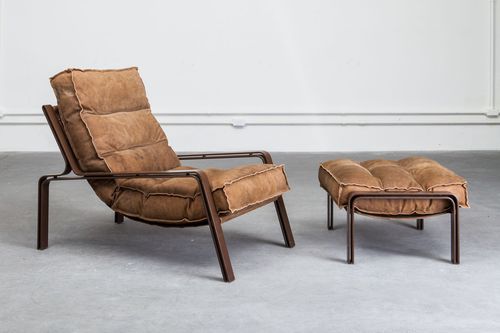 Fauteuil contemporain - BEPPI - Estudiobola - en tissu / en cuir / en acier