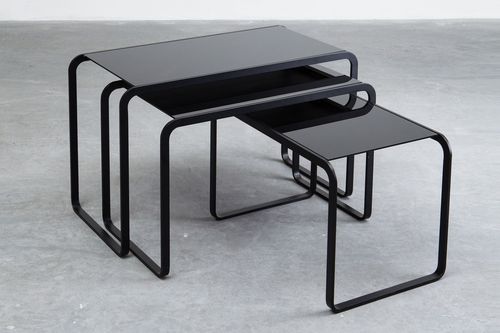 Table gigogne contemporaine - NEST - Estudiobola - en aluminium / rectangulaire / résidentielle