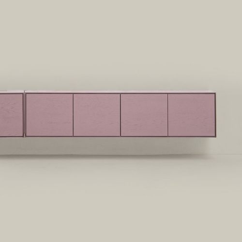 Buffet mural - DOSHI - Estudiobola - contemporain / en MDF laqué / avec étagère