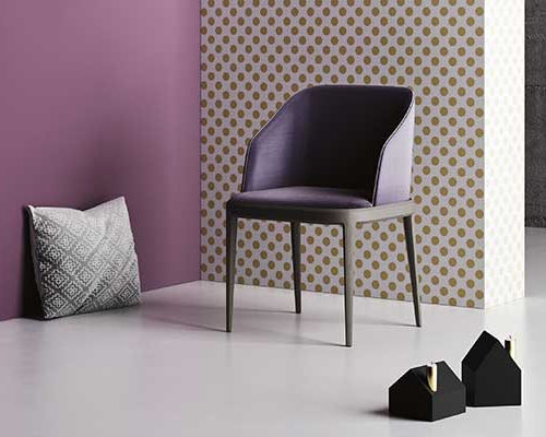 Chaise contemporaine - DAMBLÈ P - imperial-line - d'intérieur / en tissu / en chêne