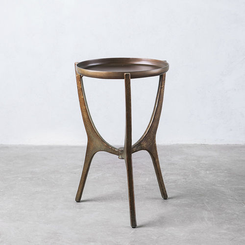 Table d'appoint contemporaine - HUDSON - industriaedition - en acier / ronde / résidentielle