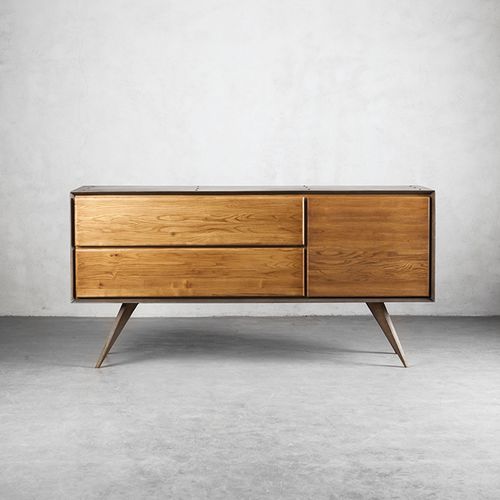 Buffet contemporain - GRUNDIG - industriaedition - en bois / en acier
