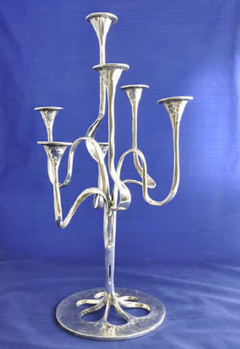 Paire de candélabres chandelier Christofle en métal argenté modèle