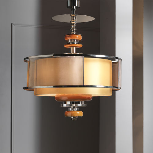 Lustre contemporain - 7294 - Sigma L2 - en laiton / en soie