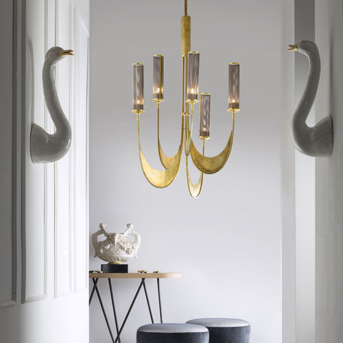Lustre contemporain - 7295/5 - Sigma L2 - en laiton