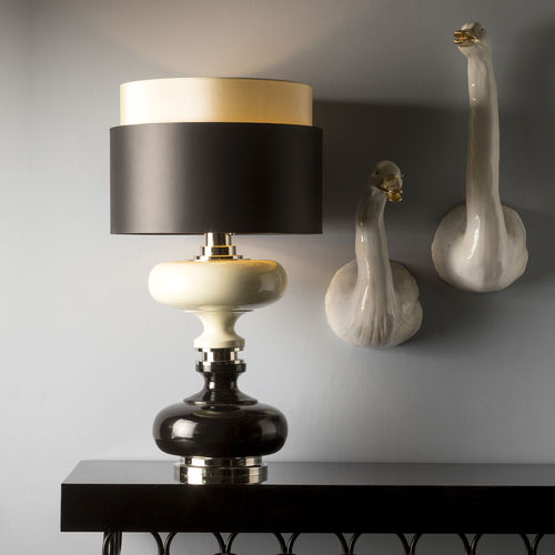 Lampe de table - CL2111 - Sigma L2 - en laiton nickelé / en céramique émaillée / contemporaine