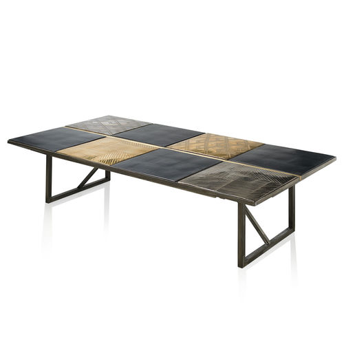 Table basse contemporaine - T2213 - Sigma L2 - en fer / avec piètement en fer / rectangulaire