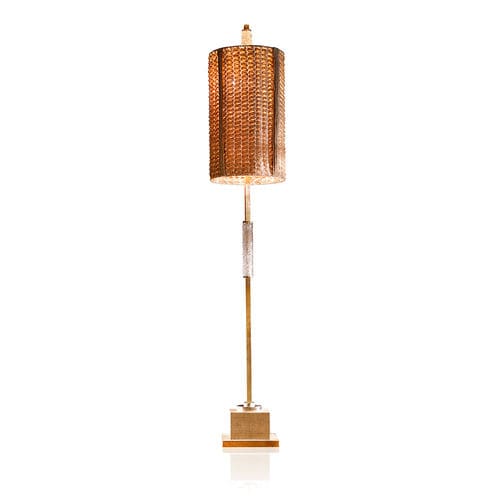 Lampe sur pied - Z590 - Sigma L2 - en laiton brossé / en cristal / classique