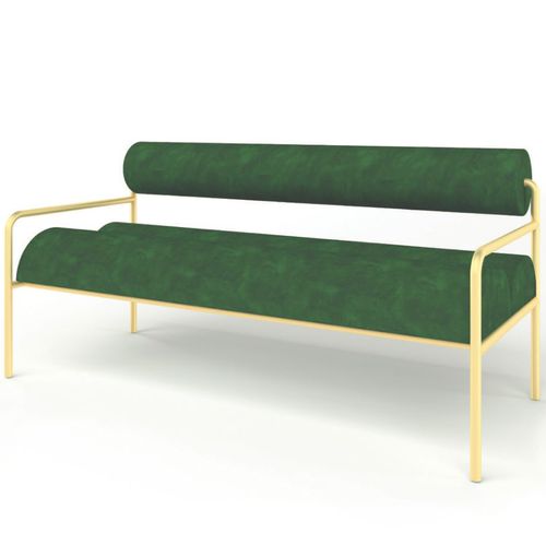 Banquette contemporaine - ALIKO - Barel Srl - en velours / en fer / avec dossier