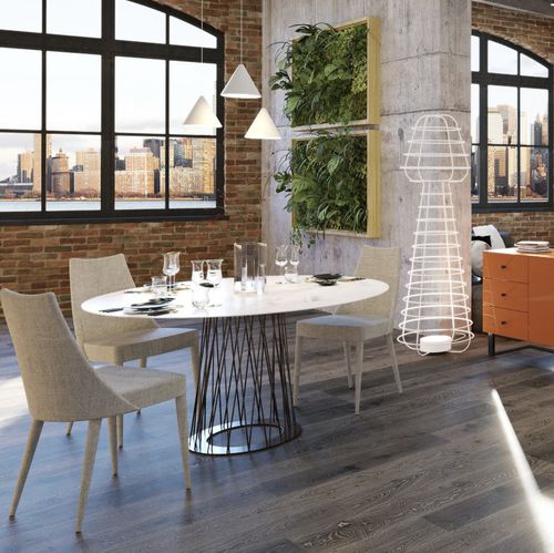 Table contemporaine - RONCISVALLE - Barel Srl - en chêne / en MDF laqué / en HPL