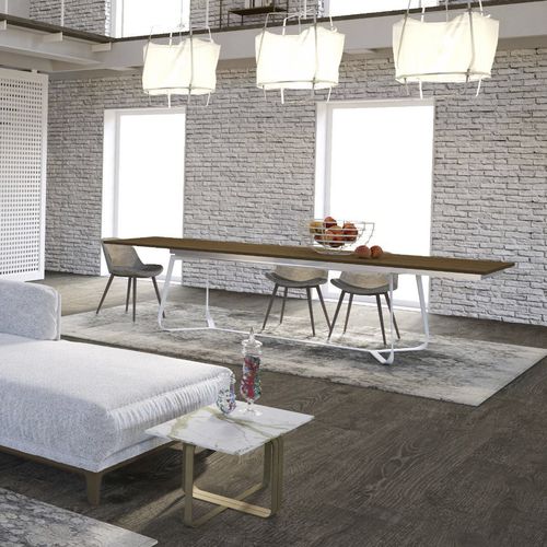 Table contemporaine - MAESTRALE - Barel Srl - en chêne / en noyer / en cristal