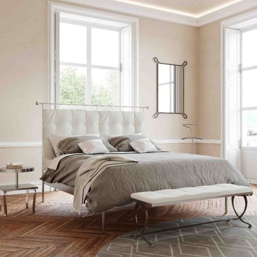Lit double - MOZART - Barel Srl - contemporain / avec tête de lit tapissée / avec rangement