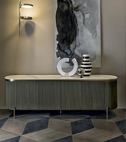 Buffet contemporain - HEGE - Shake Design - en métal / en marbre / en céramique