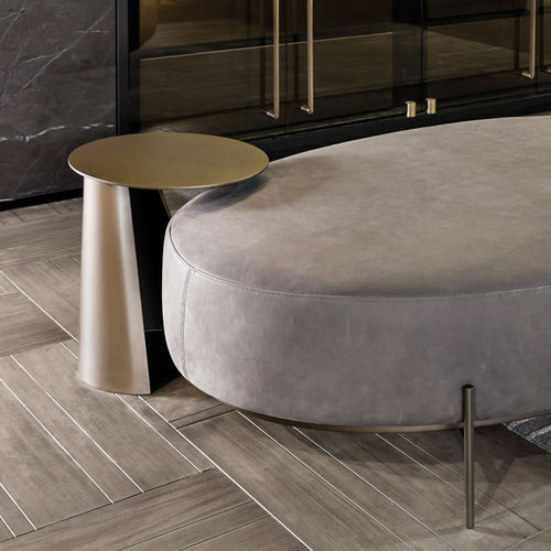 Table d'appoint contemporaine - VICTOR - Shake Design - en bronze / avec piètement en bronze / ovale