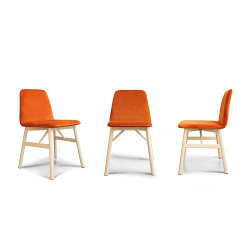 Chaise design scandinave - BARDOT 0030 LE - Traba' - d'intérieur / en tissu / en cuir