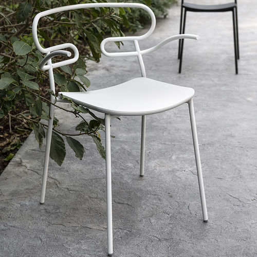 Chaise contemporaine - GENOA MET PU 0048 - Traba' - d'intérieur / d'extérieur / en polyuréthane