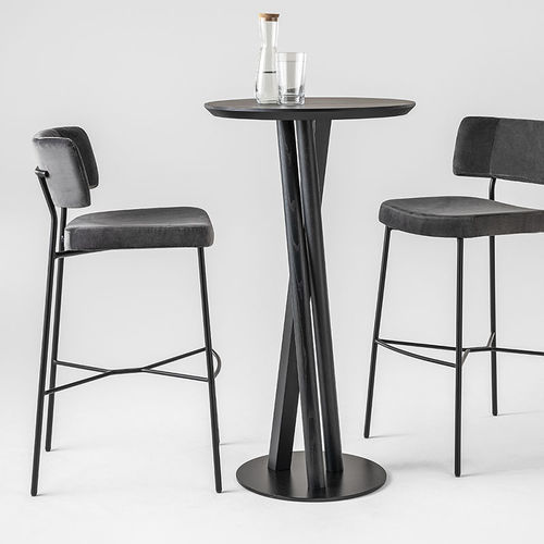 Chaise de bar contemporaine - MARLEN MET 0163-MET-IM - Traba' - d'intérieur / en tissu / en cuir