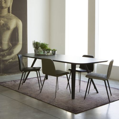 Table à manger contemporaine - AKY MET 0094 - Traba' - en frêne / en hêtre / avec piètement en métal