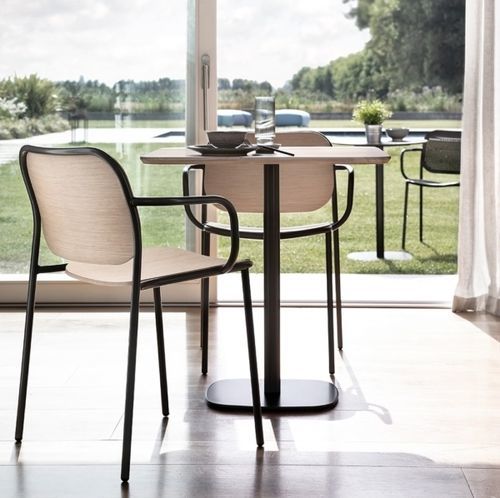 Table bistrot contemporaine - 0532-1 - Traba' - en HPL / en hêtre / en frêne