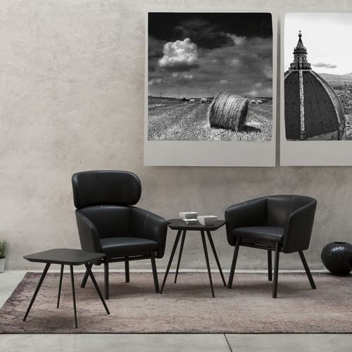 Table d'appoint contemporaine - AKY MET 0102-MET - Traba' - en frêne / avec piètement en métal / résidentielle