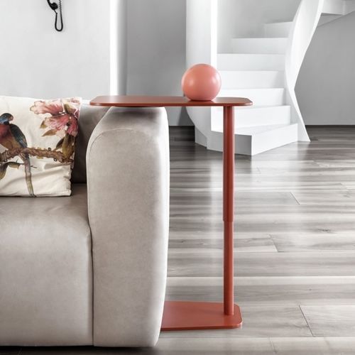 Table d'appoint contemporaine - JENS 0130 - Traba' - en métal / en HPL / avec piètement en métal peint