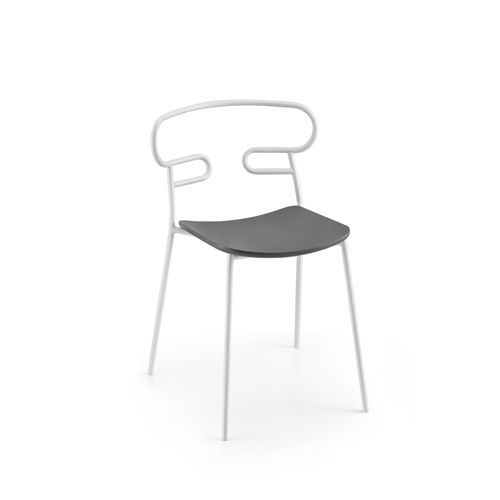 Chaise d'extérieur - GENOA MET PU 0047 - Traba' - contemporaine / d'intérieur / en polyuréthane