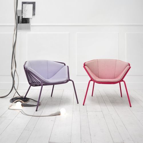 Fauteuil d'extérieur - SKIN - Traba' - contemporain / en tissu / en cuir