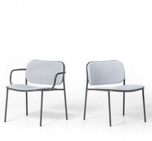 Fauteuil contemporain - METIS PAS LOUNGE 0182 - Traba' - en tissu / en cuir / en métal