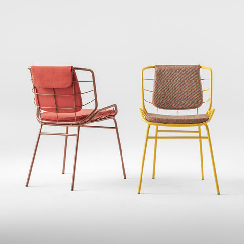 Chaise contemporaine - SKIN MET 0084  - Traba' - d'intérieur / d'extérieur / en tissu