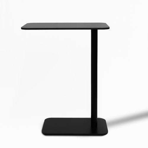Table d'appoint contemporaine - JENS FIX  - Traba' - en HPL / avec piètement en métal peint / rectangulaire