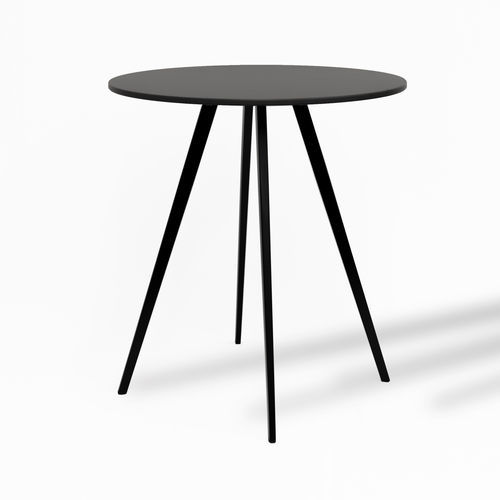 Table d'appoint noire - AKY LITTLE - Traba' - contemporaine / en HPL / avec piètement en métal peint
