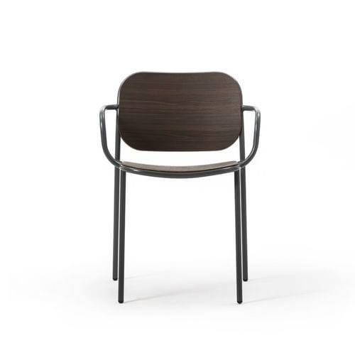 Fauteuil moderne - METIS - Traba' - en cuir / en chêne / en frêne